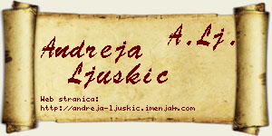 Andreja Ljuškić vizit kartica